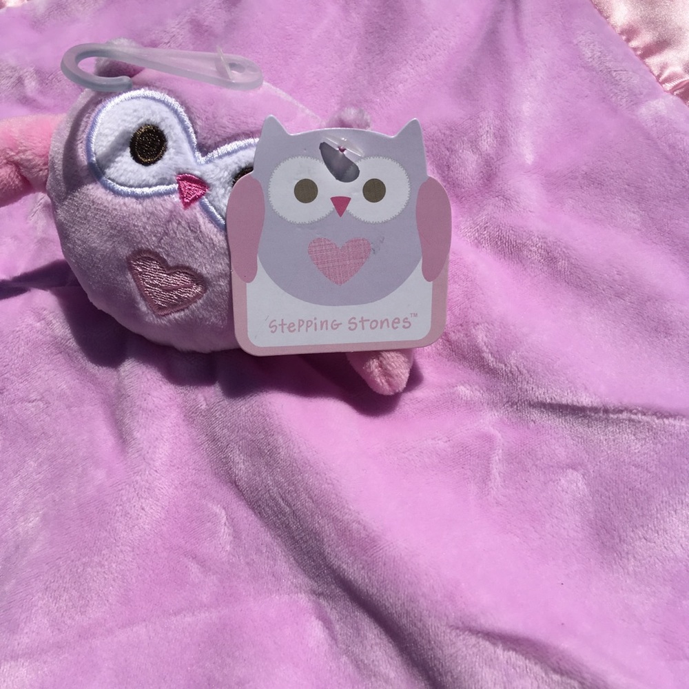 Owl Plush Security Blanket Lovey Whoo’s A Cutie Plushie Toy Stepping Stones New - Picture 5 of 8